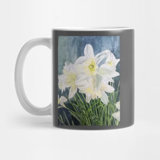 Pale Daffodils watercolour painting Mug